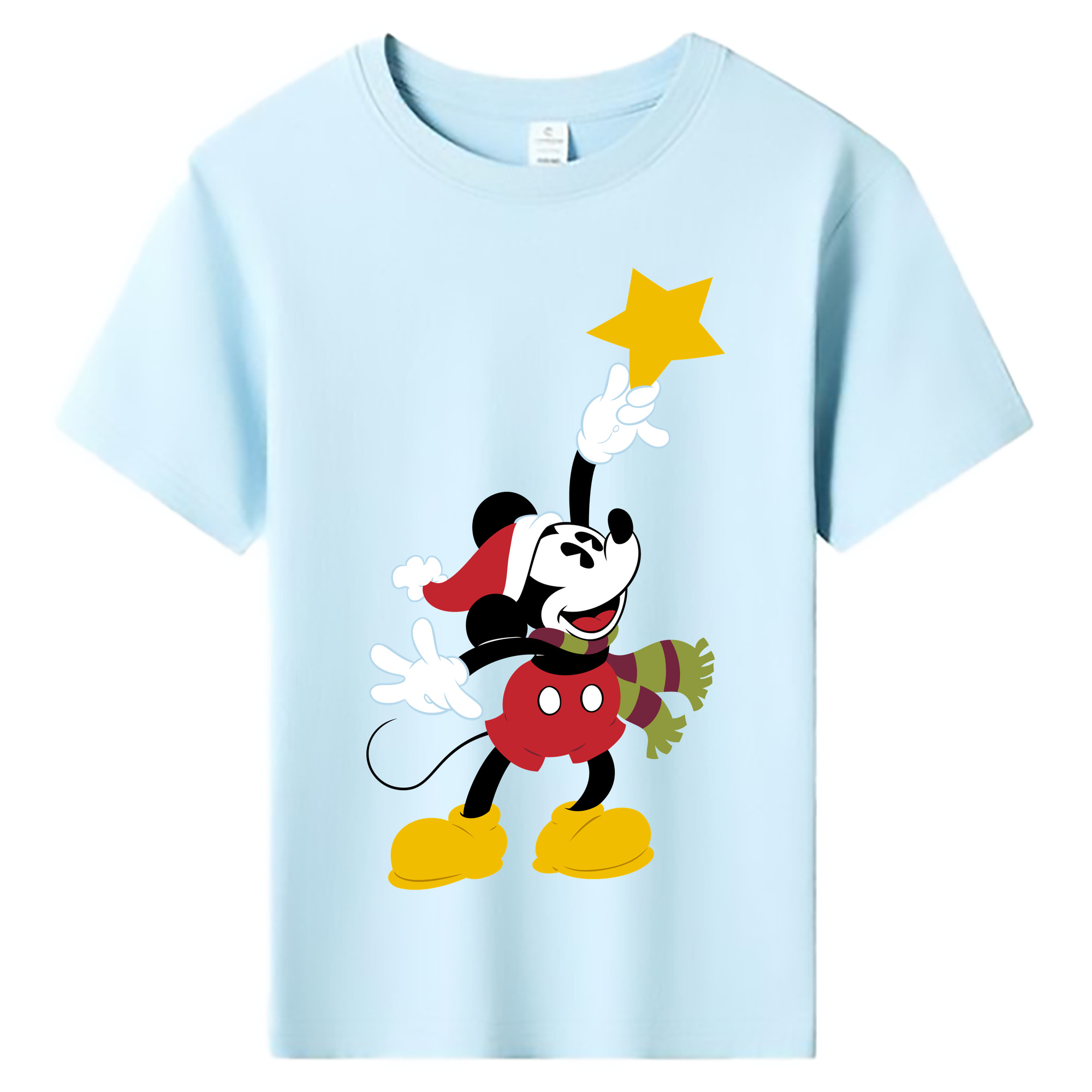 ミッキーマウス Mickey Mouse 綿100％キッズTシャツ（フロントプリント）